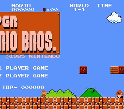Scrolling Mario Bros Title Screen